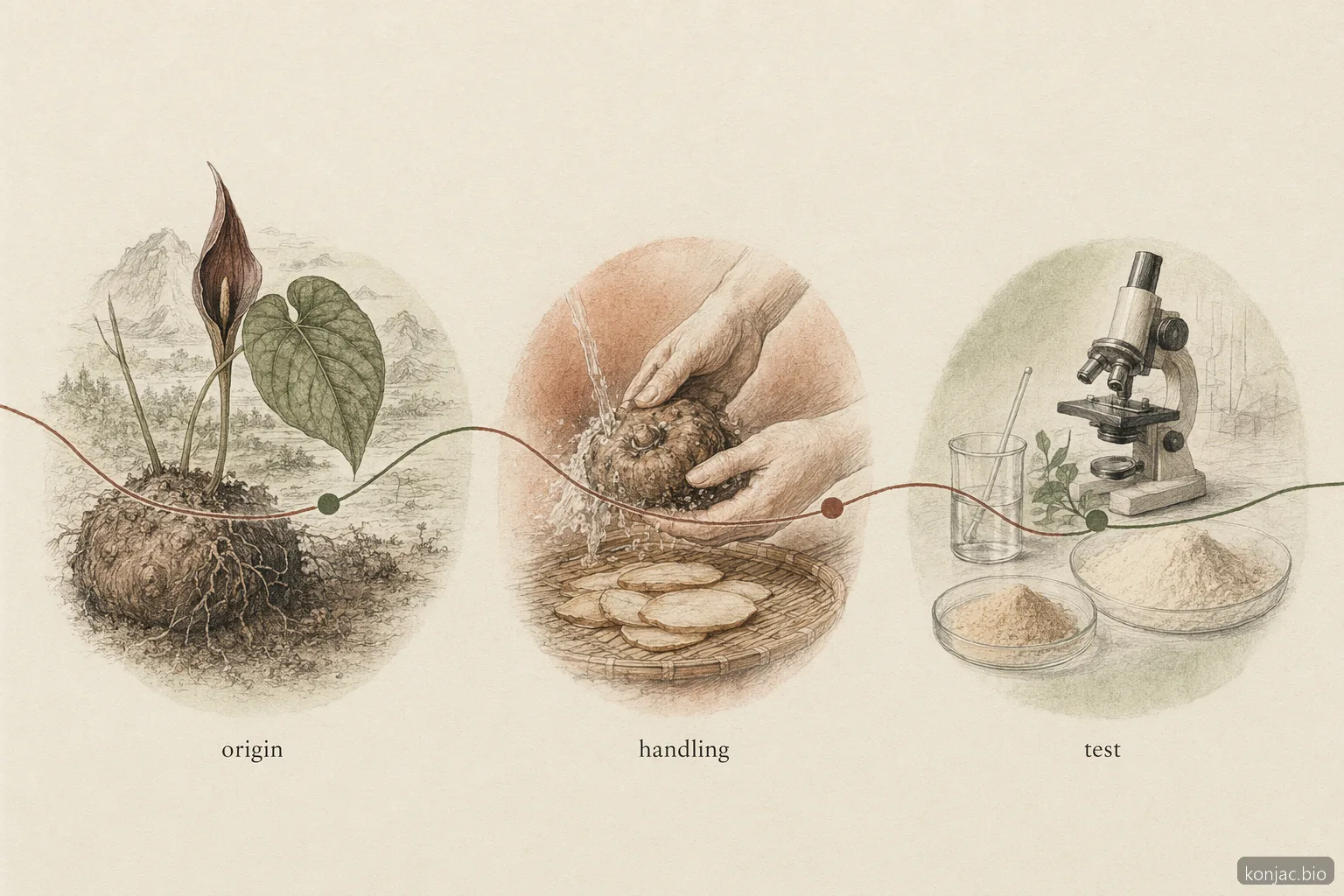 la verifica della farina di konjac senza glutine richiede origine pulita, controlli di manipolazione e test finali prima dell’etichettatura.