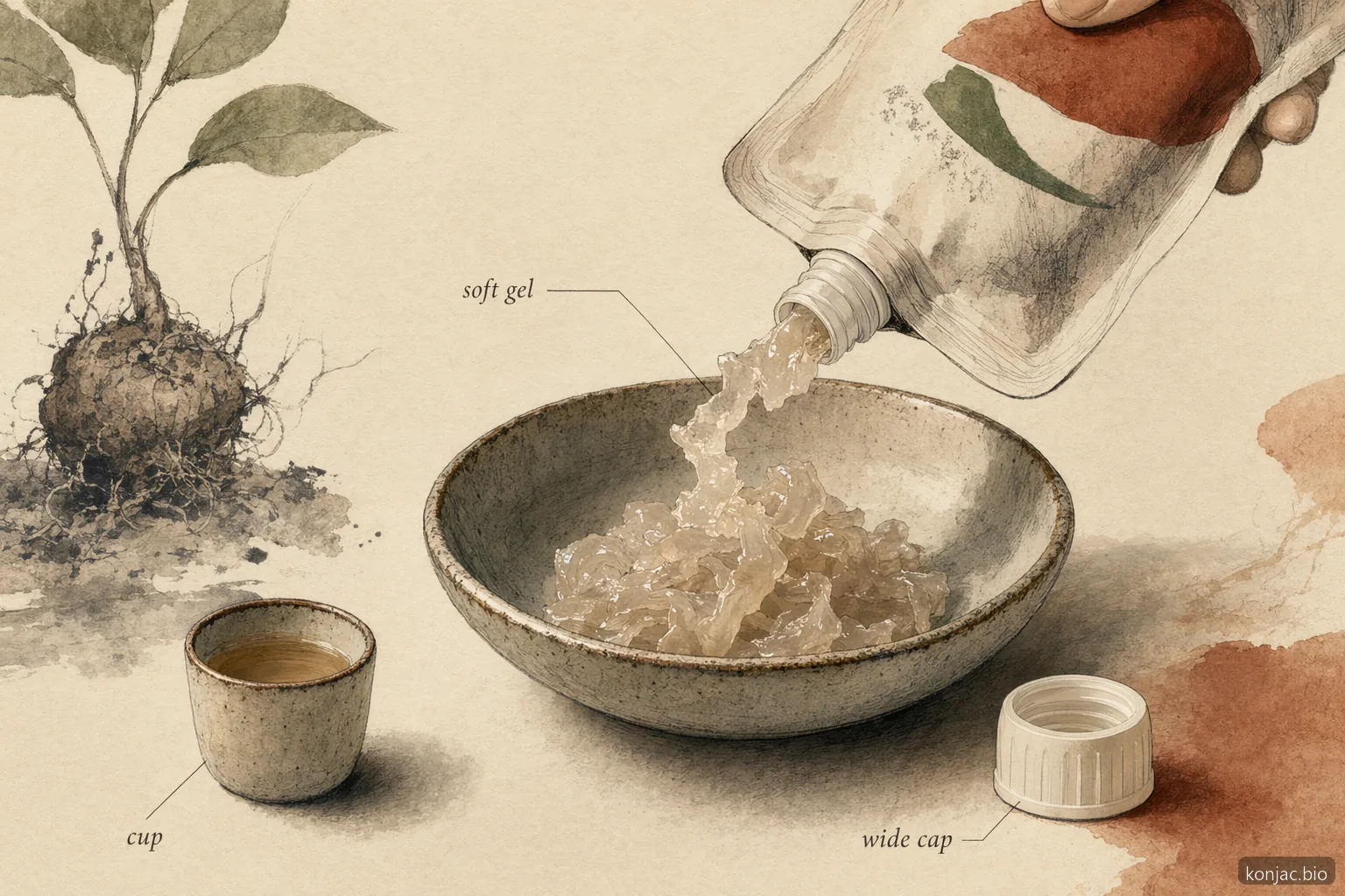 la sicurezza della gelatina di konjac bevibile dipende da un gel morbido e frangibile, porzioni piccole e aperture del pouch che controllano il flusso.