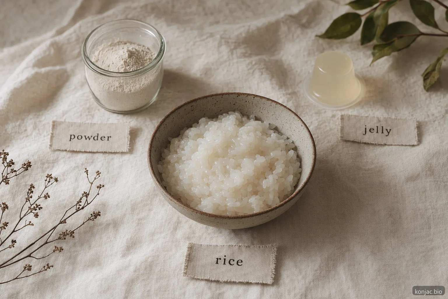 il riso di konjac è pericoloso, il riso idratato presenta un rischio inferiore rispetto a polvere secca o gelatina in mini-coppetta se preparato correttamente